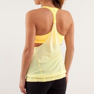 Lululemon Practice Freely Tank - Mellow Lemon / Burning Yellow